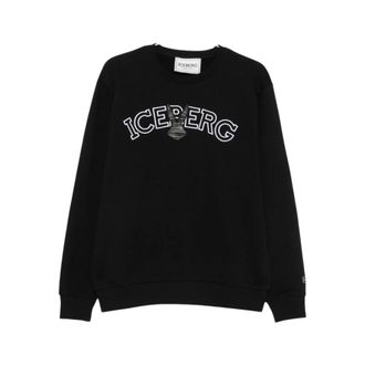 Iceberg Heren, Sweatshirts & Hoodies, Zwart, Maat: 2XL Katoen