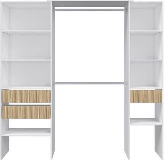 HOGAR 24 Vestidor 3 Cajones, Color Blanco Artik Y Natur