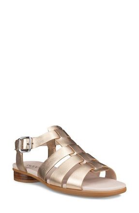 Ecco Sculpted Alba 25 Fisherman Sandal in Nature Foil at Nordstrom, Size 11-11.5Us