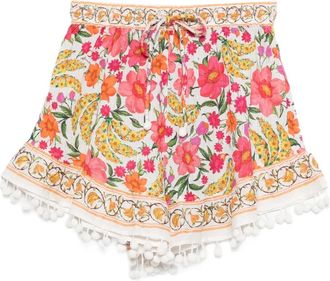 Farm Rio Shorts a fiori - Bianco