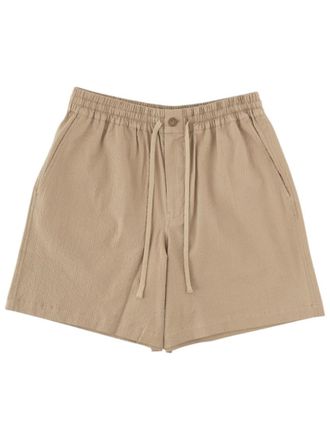 Maison Kitsun&eacute; Beige Textured Shorts