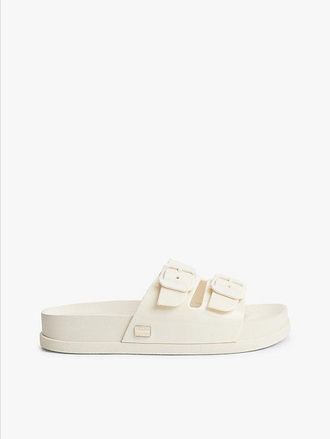 Tommy Hilfiger Double Buckle Strap Jelly Slides