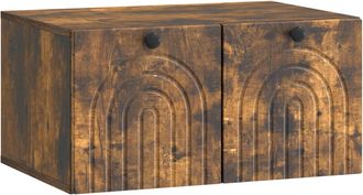 vidaXL Mueble Para Tv De Pared Roble Ahumado 59,5 X 41 X 30 Cm Vidaxl