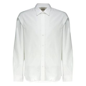 Dior Overhemden, Heren, Wit, M, Katoen, Moulures Geborduurd Shirt