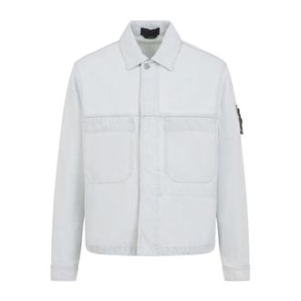 Stone Island Light Jackets, male, Blue, Size: 2XL Light Jacket
