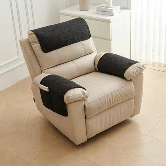 OEM Funda De 3 Piezas Para Reposabrazos De Sof&aacute;, Antideslizante, Sof&aacute; (chaise Longue De 1 Plaza, Juego De 3 Piezas), 8 Texturas, Blanco Roto