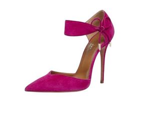 Aquazzura Aquazurra Pink Suede Dorsay Heels Size 37