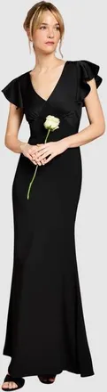 Coast Angel Short Sleeve Maxi Dress in Black at Nordstrom, Size 10