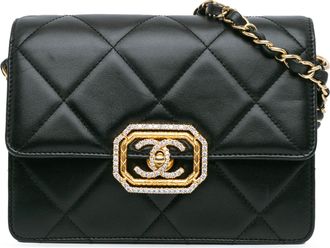 Chanel Gequiltede Leren Schoudertas