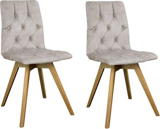 ANDAS Esszimmerstuhl »Rania« (Set) 2 Stk.Massivholzgestell, mit Knopfheftung