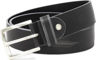Antony Morato Zwarte Leren Riem met Gespsluiting - Heren - Riemen - Zwart - S - Leer - Accessoires