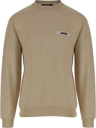 Jacquemus Le Sweatshirt Gros Grain Sweatshirt - Heren - Sweatshirts - Beige - L - Katoen - Hoodies & sweatvesten