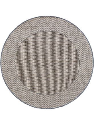 benuta Alfombra de exterior & interior redonda beige/azul &oslash; 130 redondo