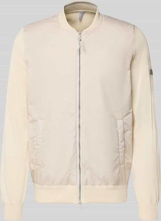 Maerz MAERZ Muenchen Collegejacke mit Zweiwege-Rei&szlig;verschluss in Beige, Gr&ouml;&szlig;e 48