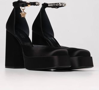 Versace Womens Decolette Platform Heel In Black