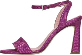 Anna F. 3655 Sandaal - Dames - Sandalen met hakken - Roze - 37 EU - Leer - Schoenen