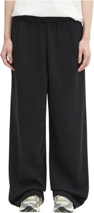 PANGAIA Pantalones de punto doble con pliegues DNA - Trousers - Mujer - Negro - L