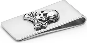 Lagos Mens Anthem Krunch Money Clip in Silver Skull at Nordstrom