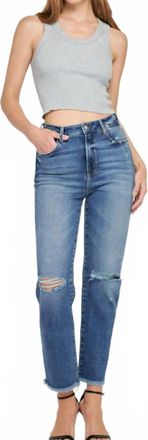 Hidden Jeans Tracey High Rise Straight Leg Jeans In Dark Wash