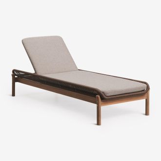 Sklum Set Di 2 Lettini Reclinabili In Legno Di Acacia E Corda Intrecciata Karvia Sklum