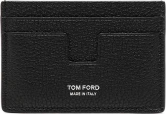 Tom Ford Grain Leather Classic Cardholder - Heren - Portefeuilles - Zwart - ONE Size - Leer - Accessoires