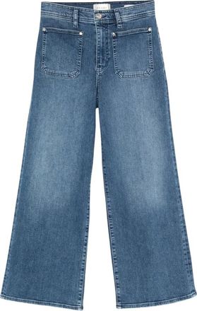 Frame Denim Le Slim Palazzo Jeans - Dames - Loose Fit Jeans - Blauw - W26 - Katoen - Jeans
