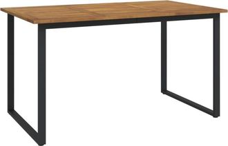 vidaXL Garden Table with U-shaped Legs 140x80x75 cm Solid Wood Acacia vidaXL