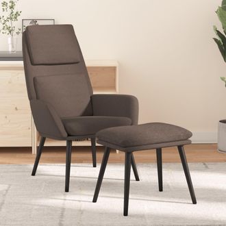 vidaXL Sill&oacute;n De Relax Con Reposapi&eacute;s De Tela Gris Taup&eacute; Vidaxl