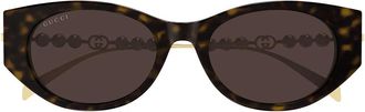 Gucci Sunglasses Gg1970 Sa 003 Brown Gold/Brown Women