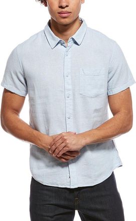 Vintage Summer Swimwear Vintage Summer Linen-Blend Button-Down Shirt