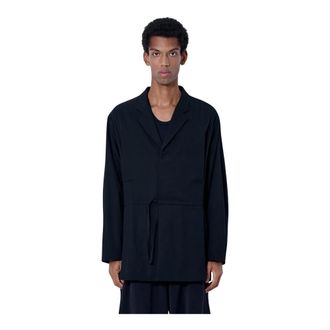 Kiko Kostadinov Kiko Kostadinov - Laan Gekreukelde Blazer - Heren - Jassen - Zwart - Maat: L Wol