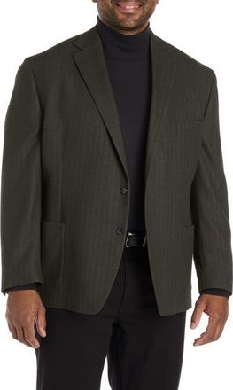 Michael Kors Big & Tall Printed Sport Coat in Olive at Nordstrom, Size 52Xl
