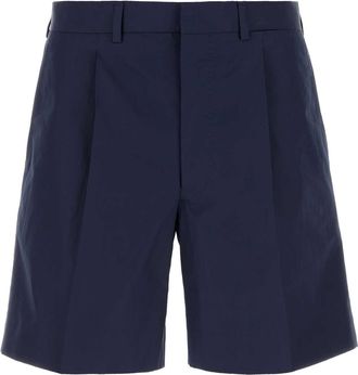 Prada Dark Blue Poplin Bermuda Shorts