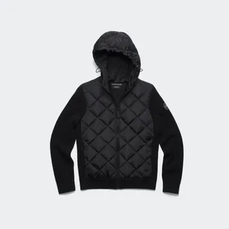 Canada Goose HyBridge Quilted Knit Hoodie Black Disc (Women, Black, XS)