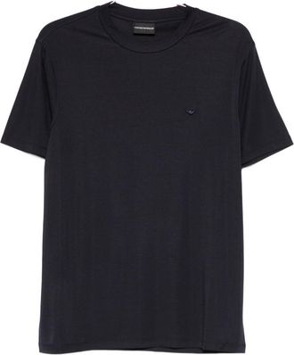 Emporio Armani T-shirt van modale en zijdemix