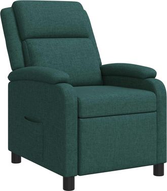 vidaXL Recliner Verde Oscuro Tela Vidaxl