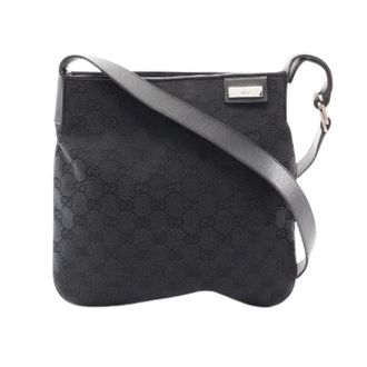 Gucci Pre-owned GG Canvas Leren Schoudertas - Dames - Pre-owned - Zwart - Maat: ONE Size Leer