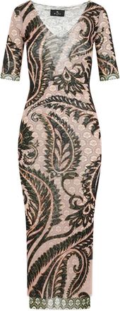 Etro Etro Womens Polyamide Midi Dress - Nude Nylon - Size EU 36 (Womens)