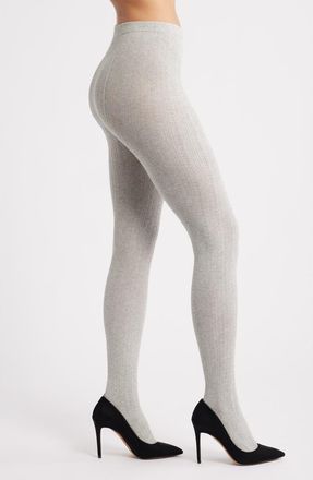 High Heel Jungle Cozy Rib Tights in Grey at Nordstrom