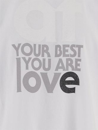 sacai Womens T-Shirt Printed Cotton White T-Shirts & Jerseys