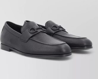 Ferragamo leather monk shoes