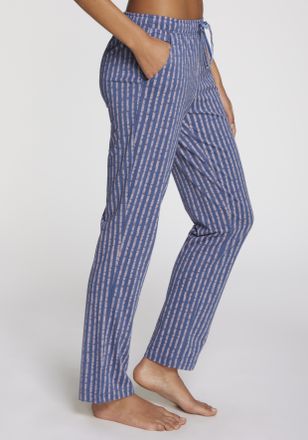 Vivance Pyjamahose VIVANCE DREAMS, Damen, Gr. 32/34, N-Gr, blau (blau, rosa, gestreift), Single Jersey, Obermaterial: 50% Baumwolle, 50% Viskose, gestreift, g