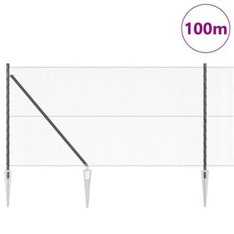 Berkfield Home Hexagon Fence Grey 1x100 m Steel