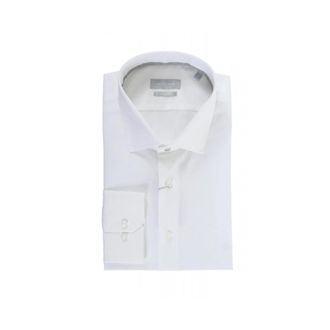 Michael Kors Modern Fit Stretch Shirt - Heren - Zakelijke Overhemden - Wit - L - Leer - Overhemden