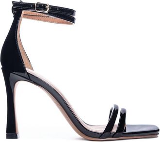 Chinese Laundry Womens Jasmine Ankle Strap Sandal In Black Patent