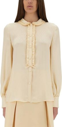 Valentino toute La V Silk Jacquard Shirt