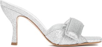 Gia Borghini Muiltjes met hak - Dames - Muiltjes - Grijs - 36 EU - Leer - Schoenen