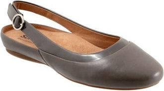 Softwalk Sheffield Slingback Flat in Grey at Nordstrom, Size 10.5