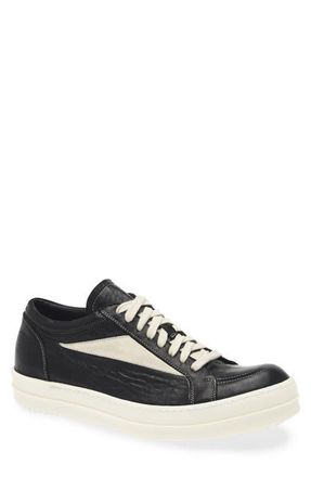 Rick Owens Vintage Sneaks Sneaker in Black/Milk/Milk at Nordstrom, Size 8Us