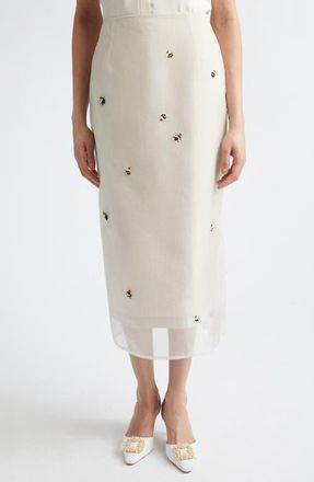 Bernadette Roxane Embroidered Skirt in Bees Embroidery at Nordstrom, Size 8 Us